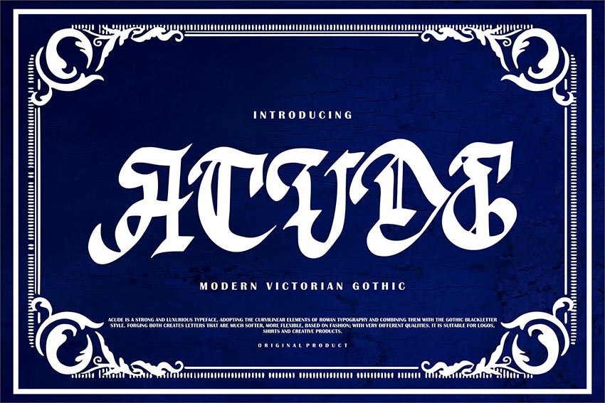 Acude - Victorian Gothic Font (OTF, TTF, WOFF)